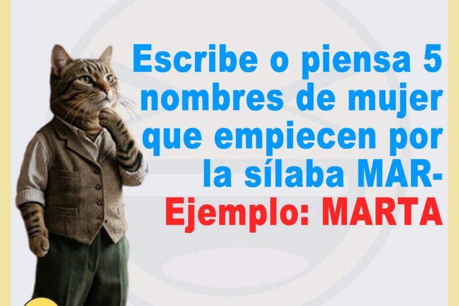 5 nombres de mujer que empiecen con MAR 16