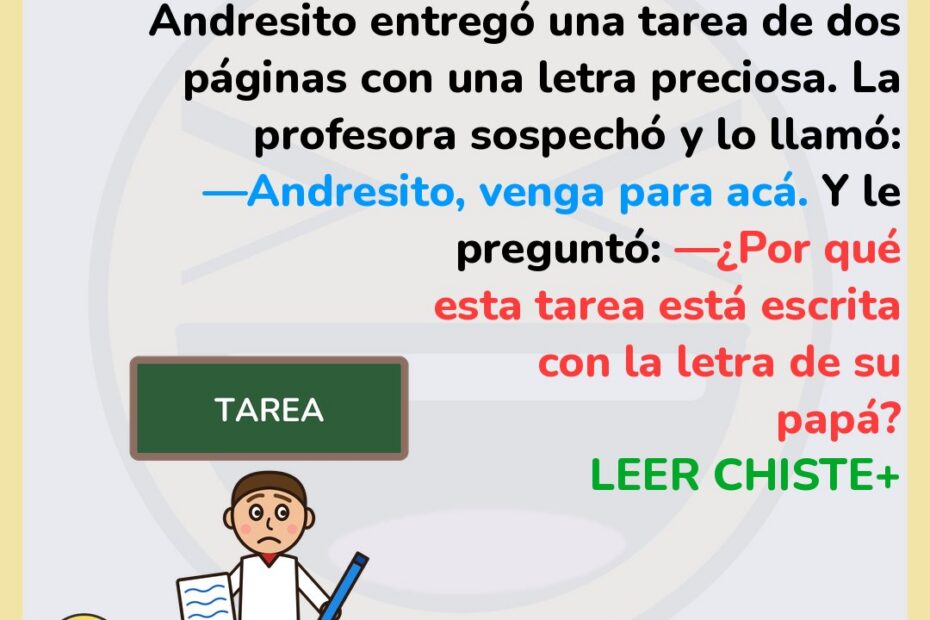 La tarea con letra de papá 5